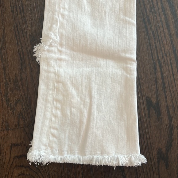 Citizens of Humanity white jeans Drew Fray high rise crop flare sz 27 - Picture 2 of 11